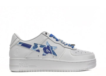 A Bathing Ape Bape Sta Low 'White Blue Camouflage'