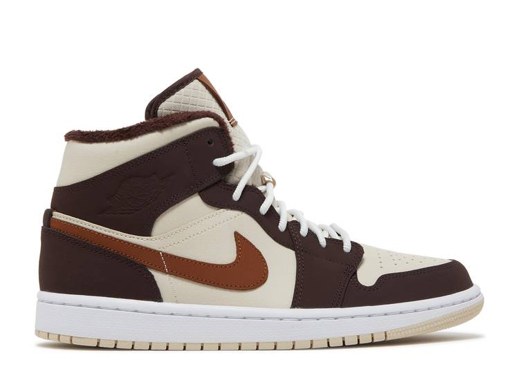 Wmns Air Jordan 1 Mid Se 'Cream Dark Chocolate' denemezapt.myshopify.com Zaptila