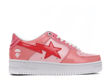 A Bathing Ape Bape Sta Low 'Pink Paint Leather'