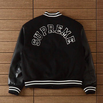Supreme Monogram College Jacket 'Black'