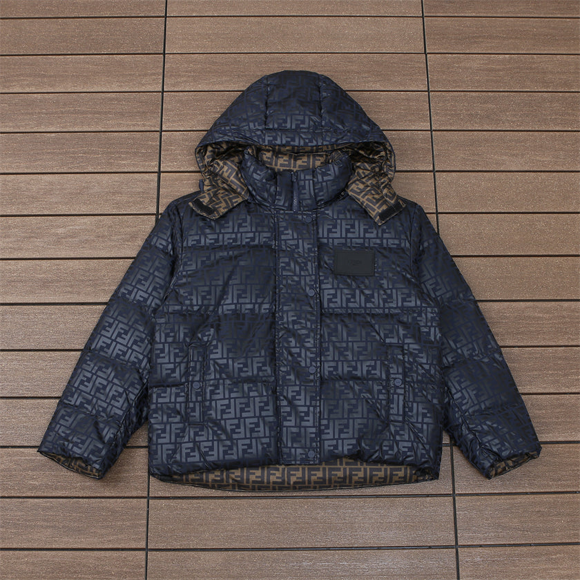 Fendi Monogram Down Jacket 'Navy' denemezapt.myshopify.com Zaptila