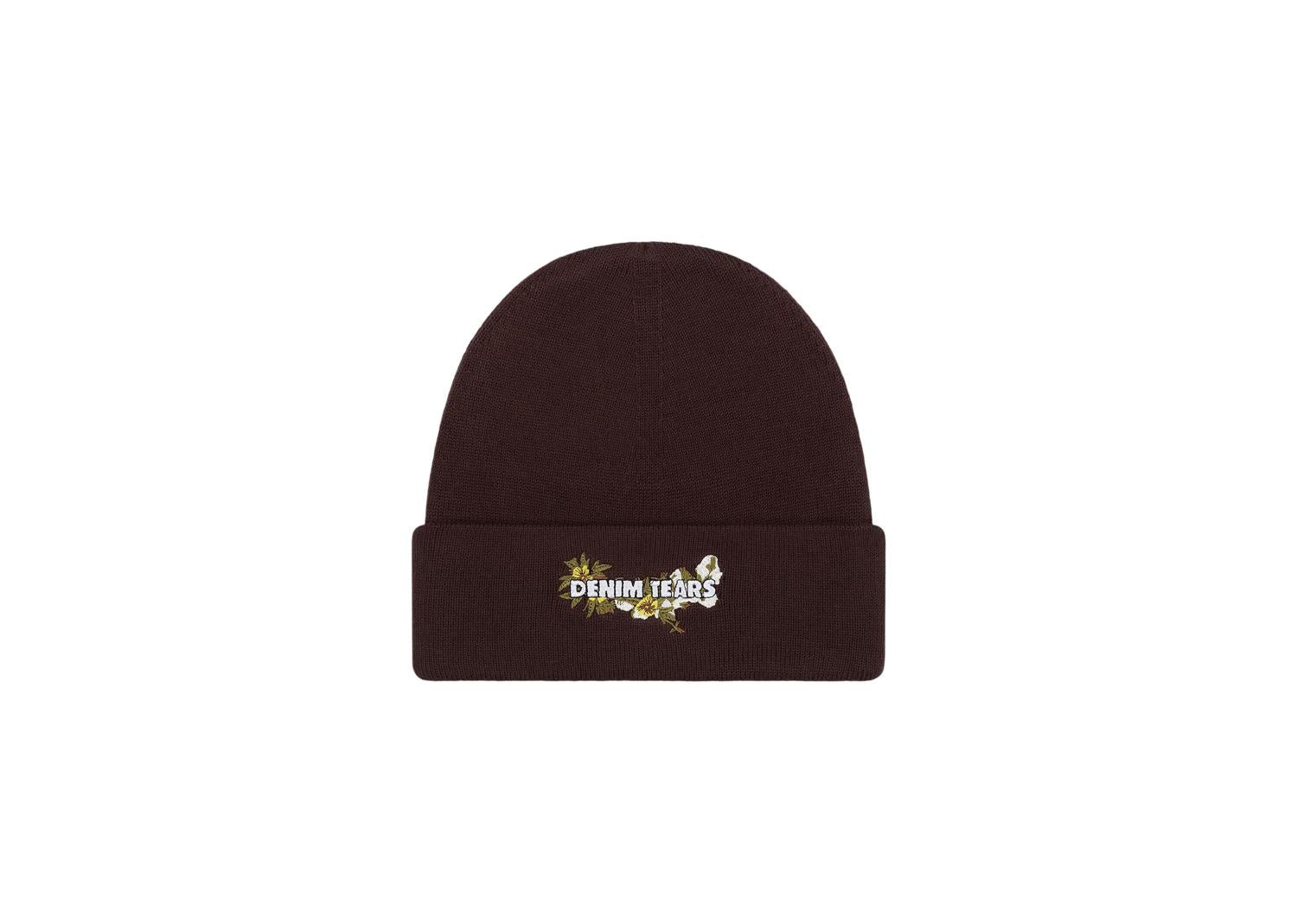 Denim Tears Floral Beanie Brown