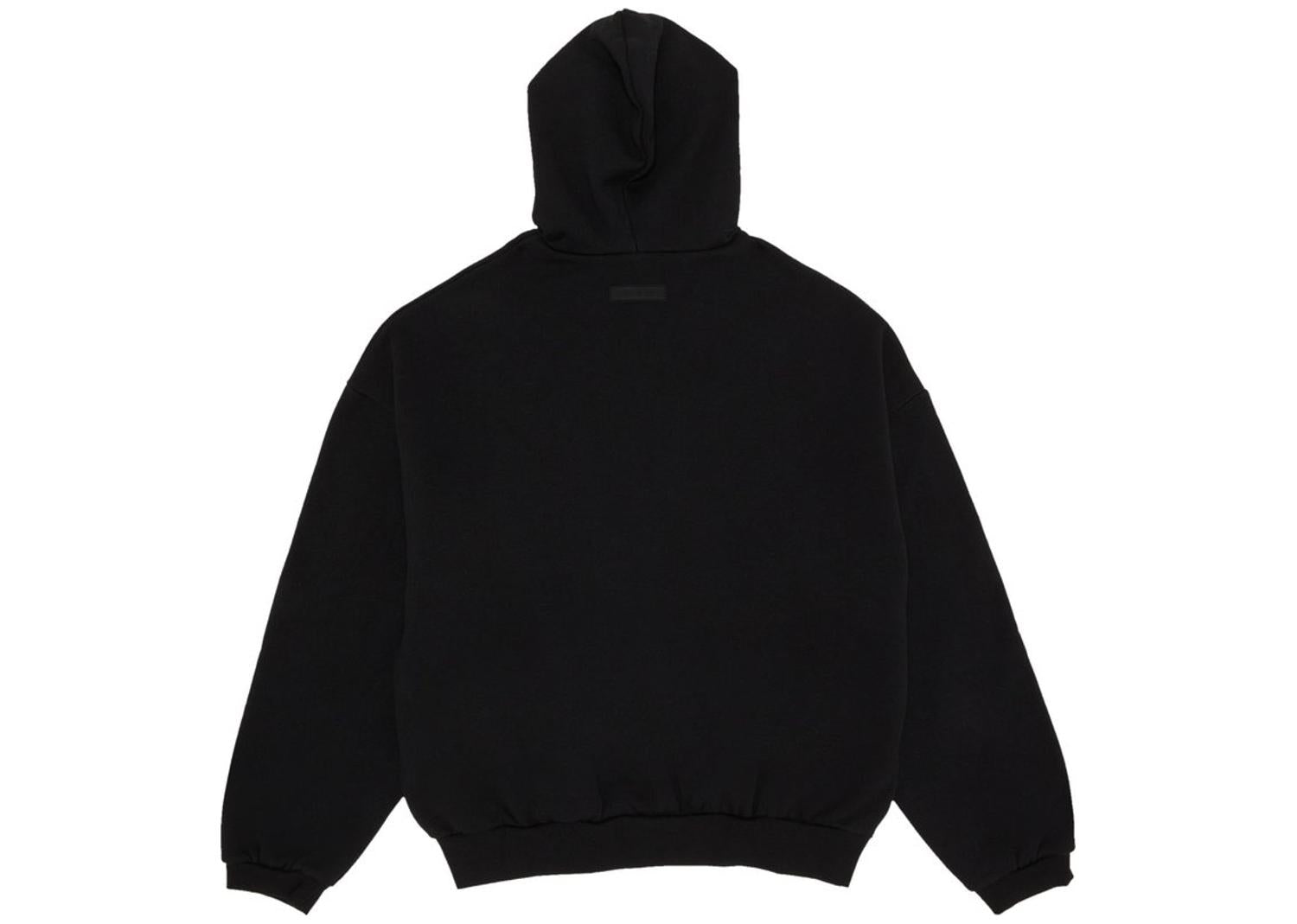 Fear of God Essentials Chest Logo Hoodie Jet Black/Jet Black 2