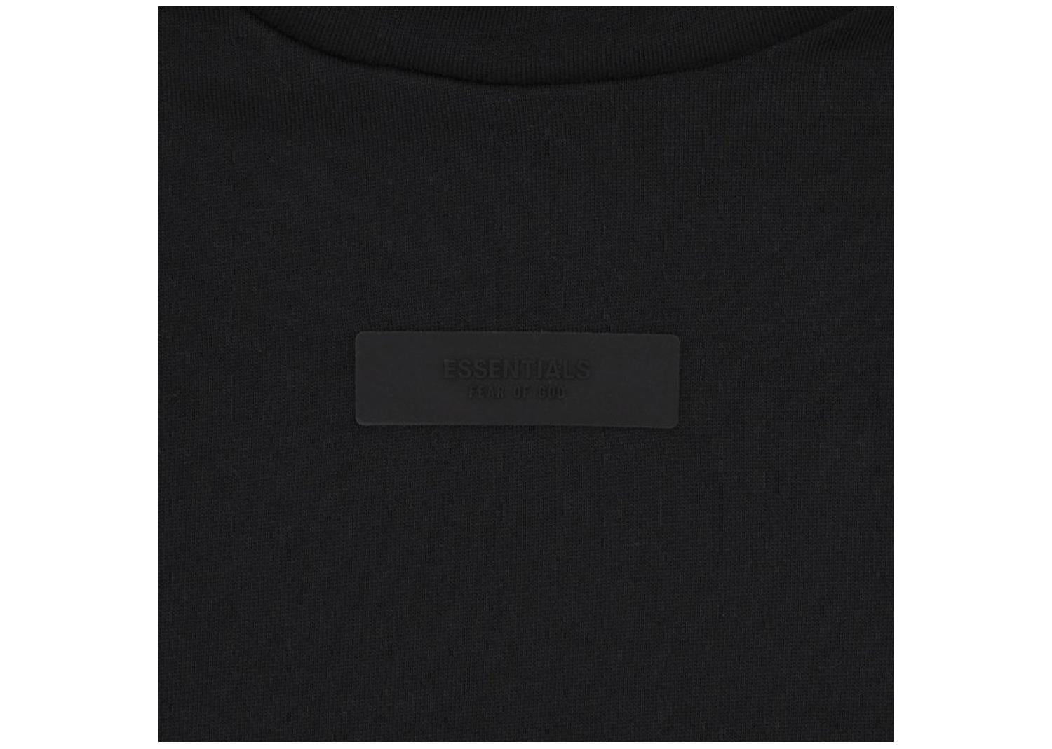 Fear of God Essentials Chest Logo Hoodie Jet Black/Jet Black 3