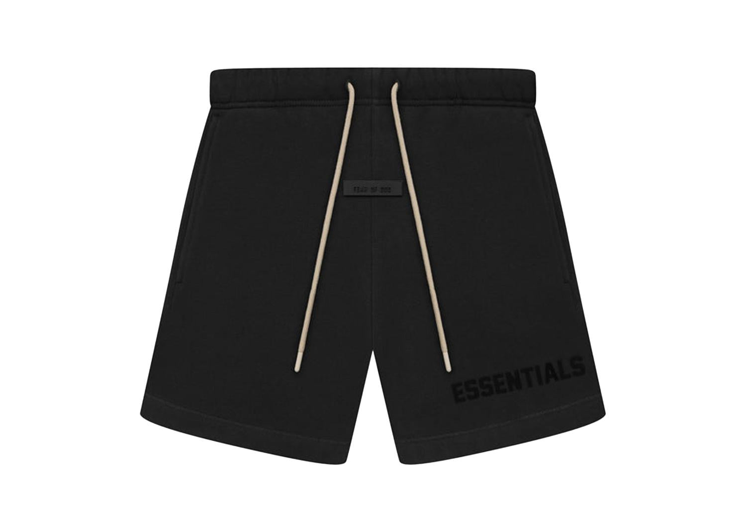 Fear of God Essentials Cream Drawstring Sweatshort Jet Black