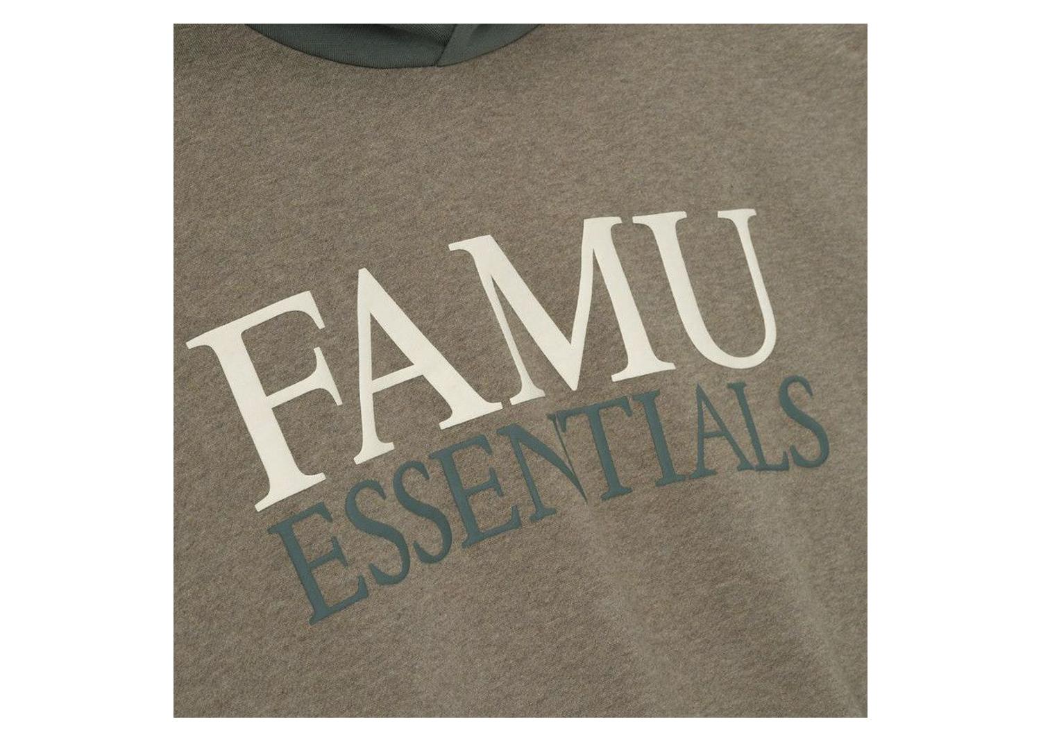 Fear of God Essentials FAMU Sport Hoodie Homestead Heather/Balsam Green 3