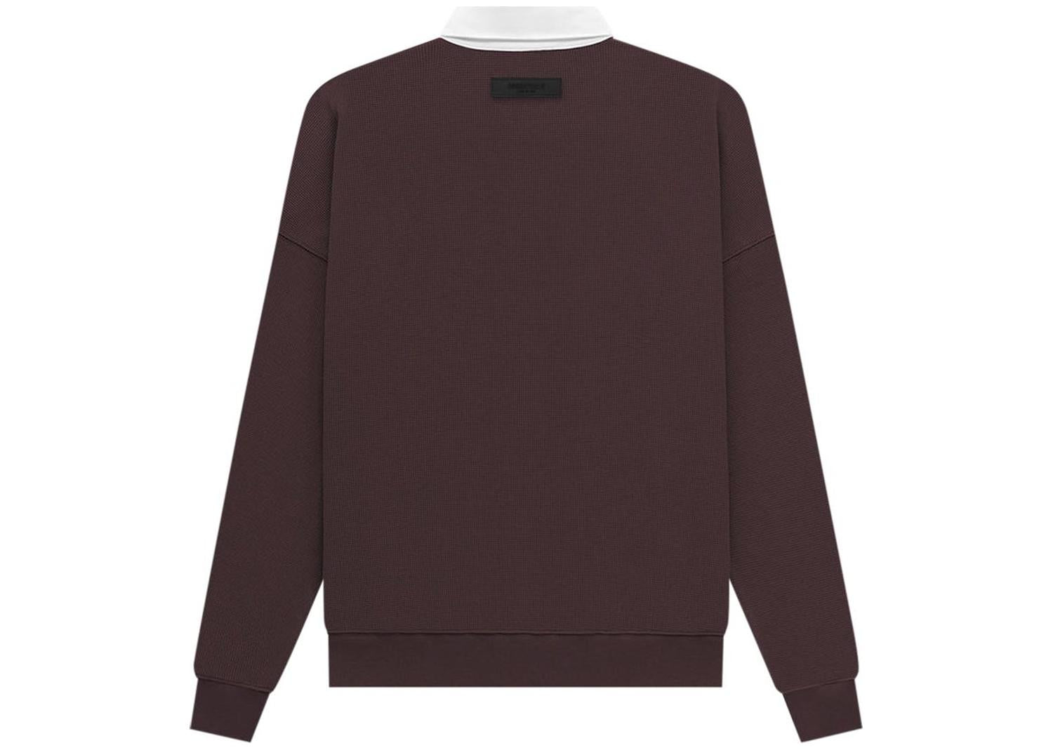 Fear of God Essentials Waffle Henley Rugby Plum 2