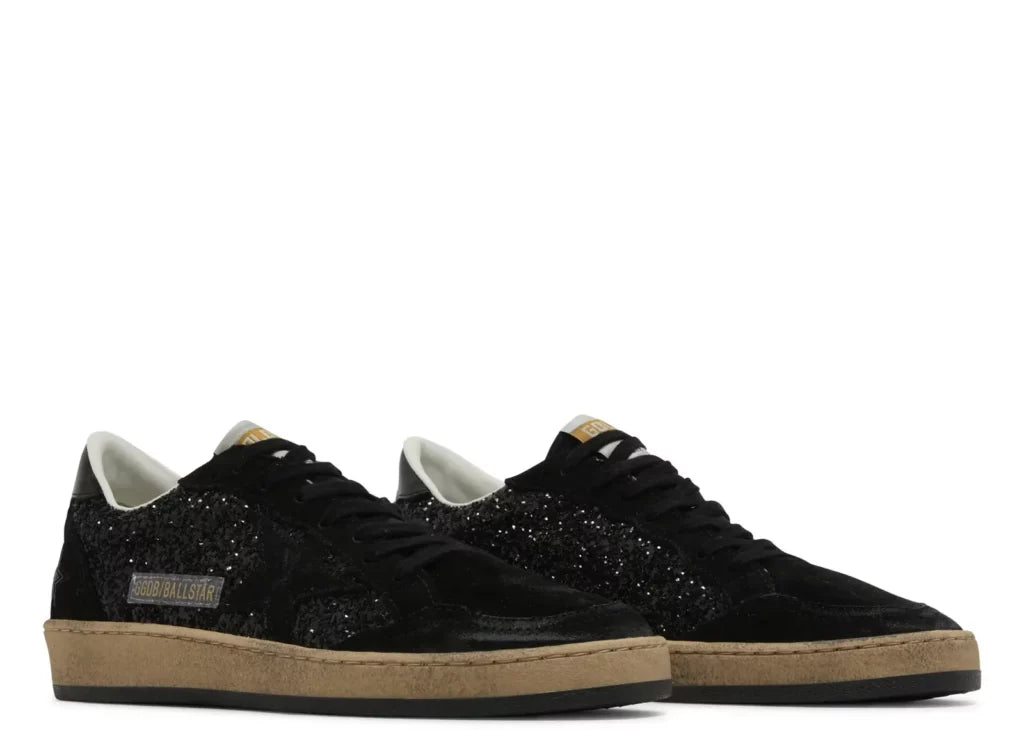 Golden Goose Ball-Star Black Leather Distressed (W) 10