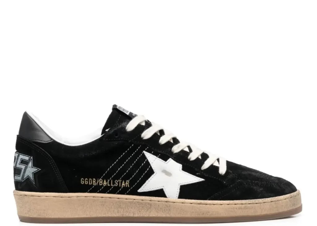 Golden Goose Ball-Star Black Suede Distressed 4