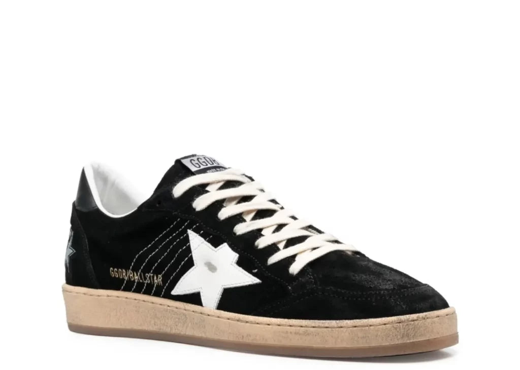 Golden Goose Ball-Star Black Suede Distressed 5