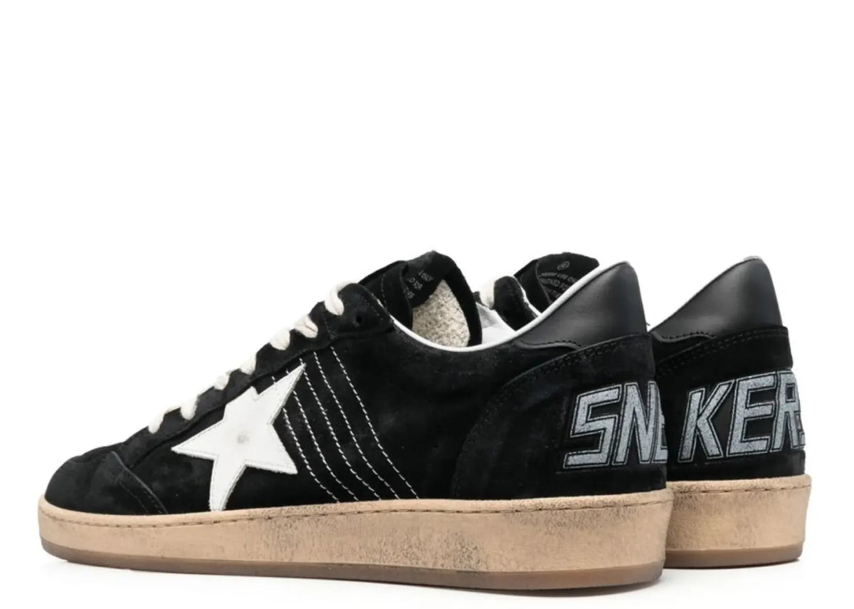 Golden Goose Ball-Star Black Suede Distressed 3