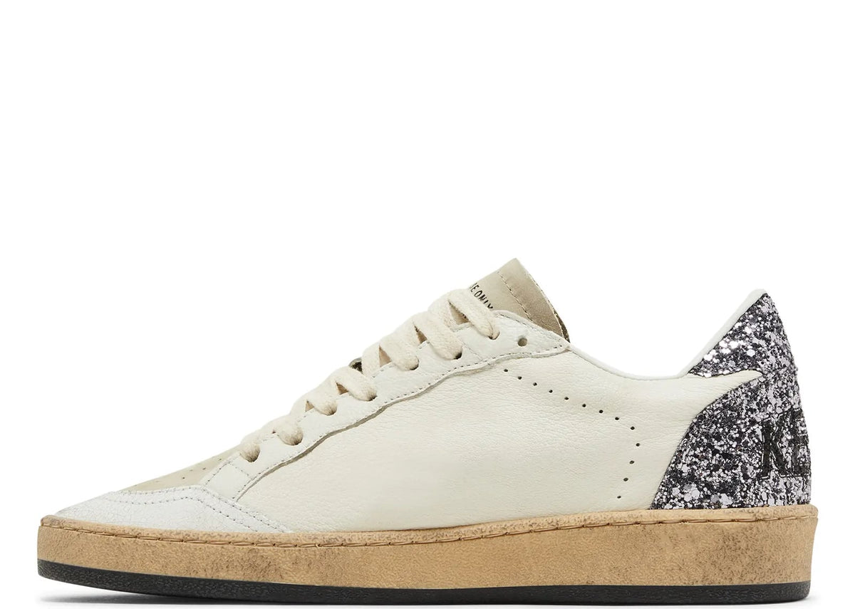 Golden Goose Ball-Star White Beige Silver Glitter (W) 2