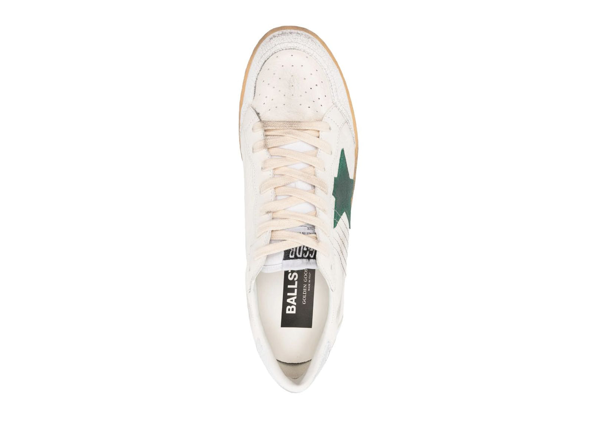 Golden Goose Ball-Star White Green Silver 4