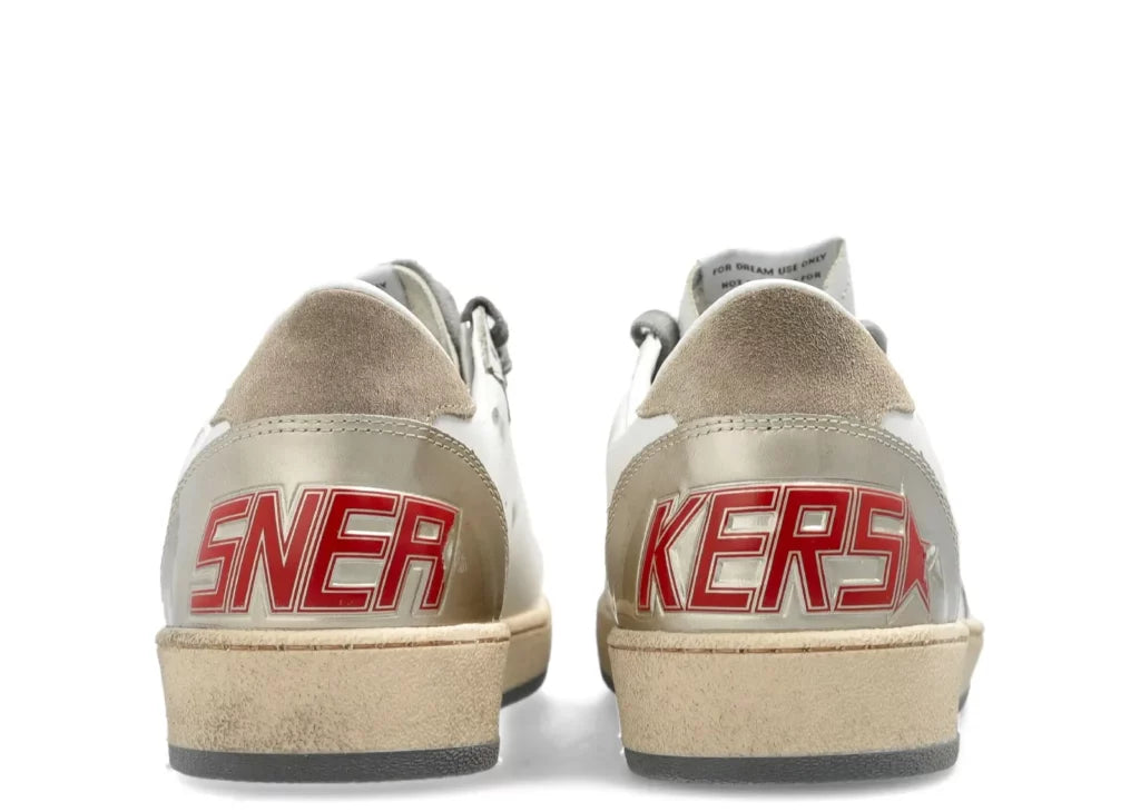Golden Goose Ball-Star White Leather Silver Star (W) 6