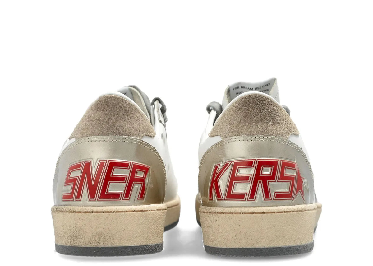 Golden Goose Ball-Star White Leather Silver Star (W) 3