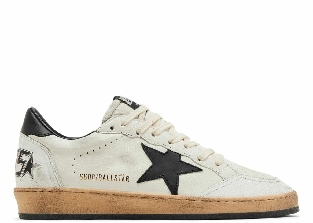 Golden Goose Ball-Star White Nappa with Black Star 6