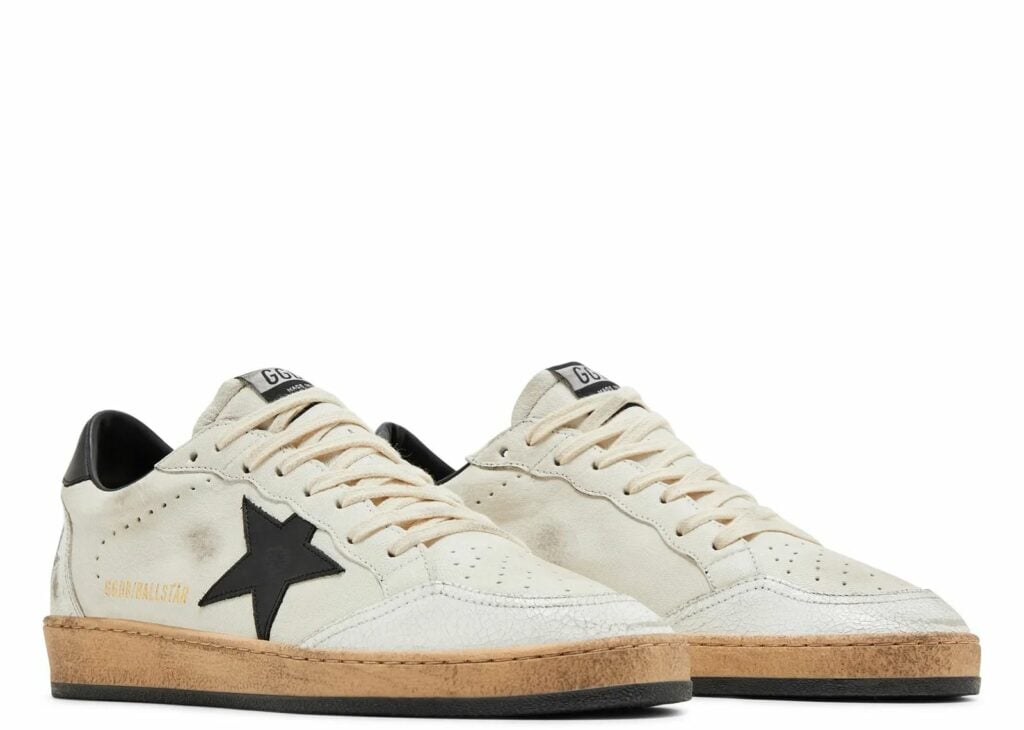 Golden Goose Ball-Star White Nappa with Black Star 10