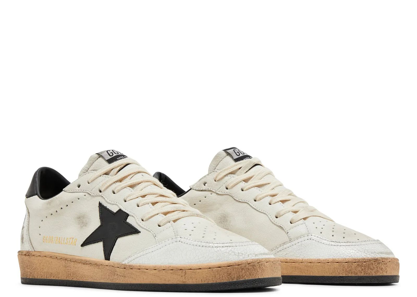 Golden Goose Ball-Star White Nappa with Black Star 5