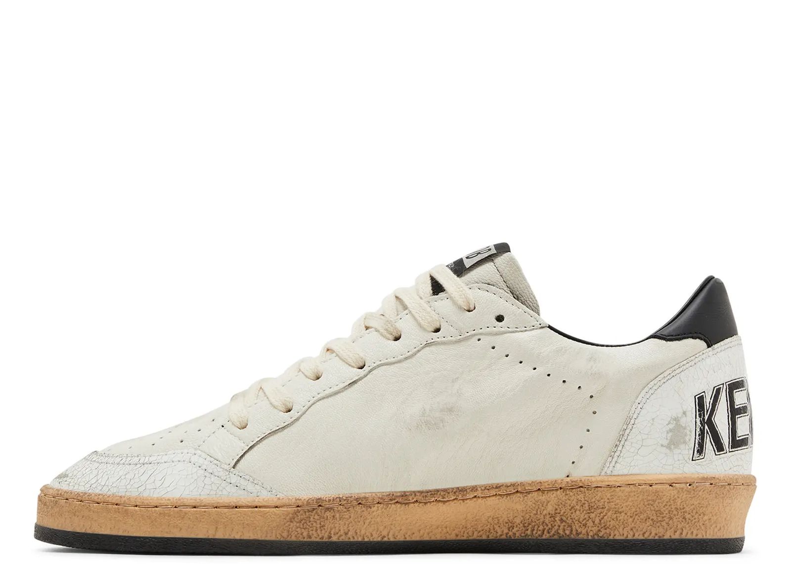 Golden Goose Ball-Star White Nappa with Black Star 2