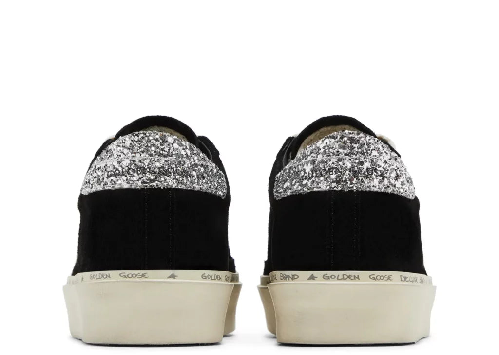 Golden Goose Hi-Star Black Suede Glitter Heel (W) 8
