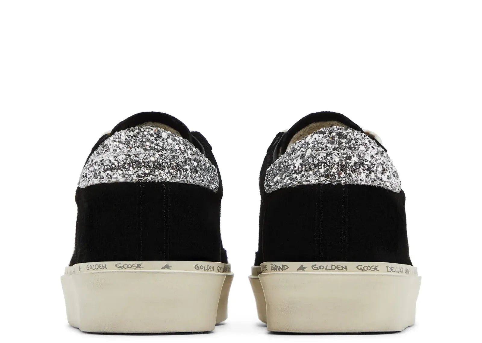 Golden Goose Hi-Star Black Suede Glitter Heel (W) 3