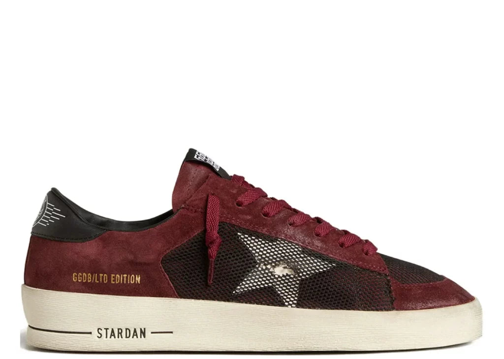 Golden Goose Stardan Bordeaux Black Suede Mesh 4