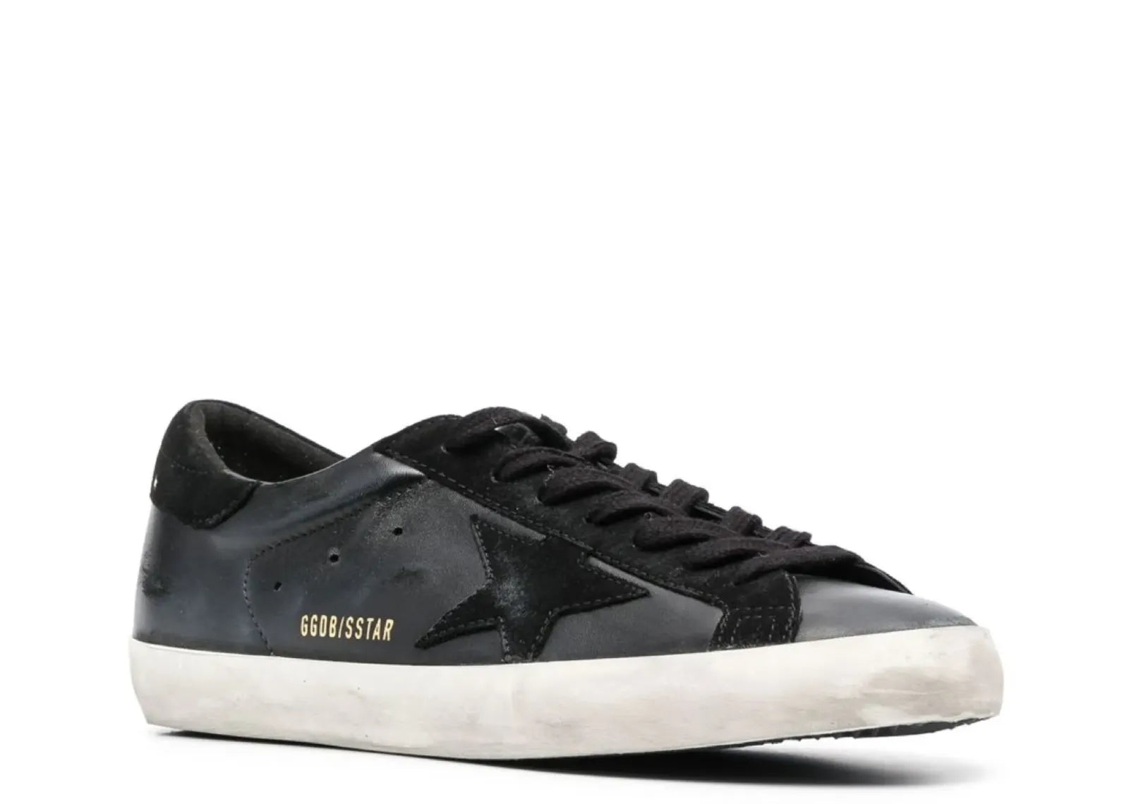 Golden Goose Super-Star Black Nappa Black Suede Star Heel 2