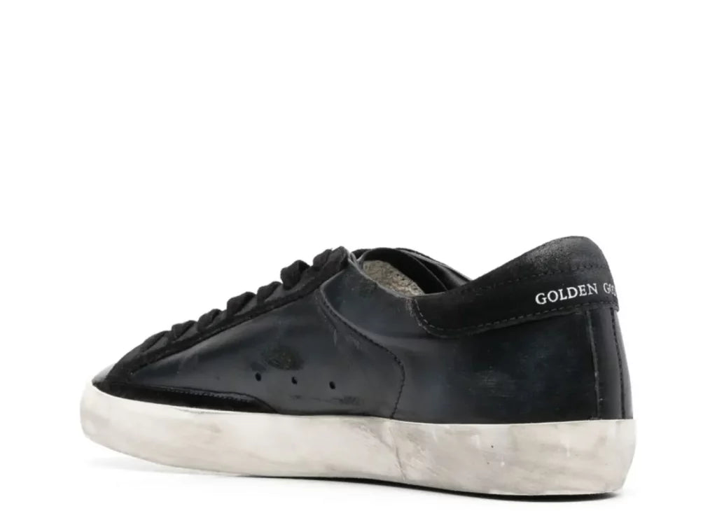 Golden Goose Super-Star Black Nappa Black Suede Star Heel 6