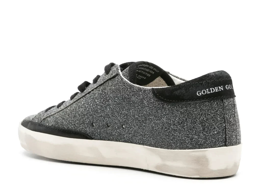 Golden Goose Super-Star Black Swarovski Crystal Black Suede Star Heel (W) 6