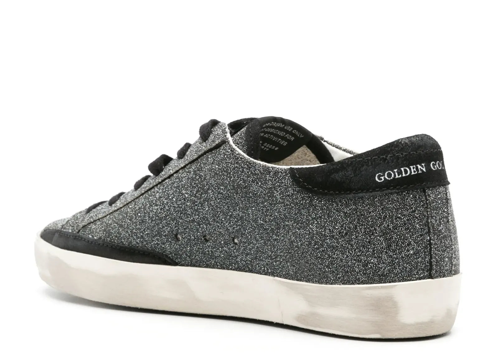 Golden Goose Super-Star Black Swarovski Crystal Black Suede Star Heel (W) 3