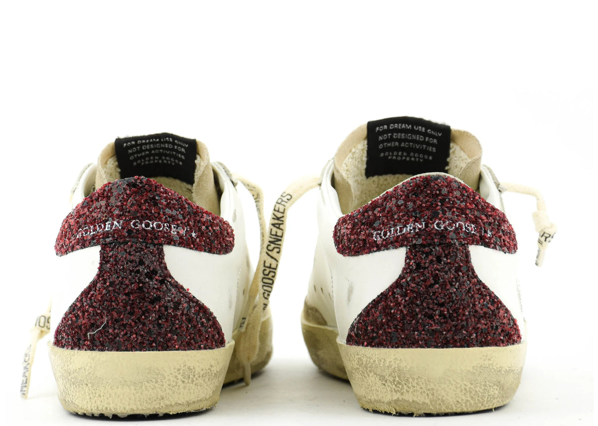 Golden Goose Super-Star Bordeaux Silver Glitter (W) 3