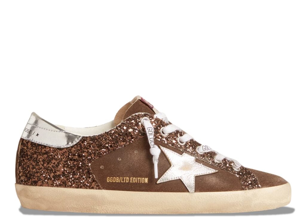 Golden Goose Super-Star Brown Glitter Brown Suede (W) 5
