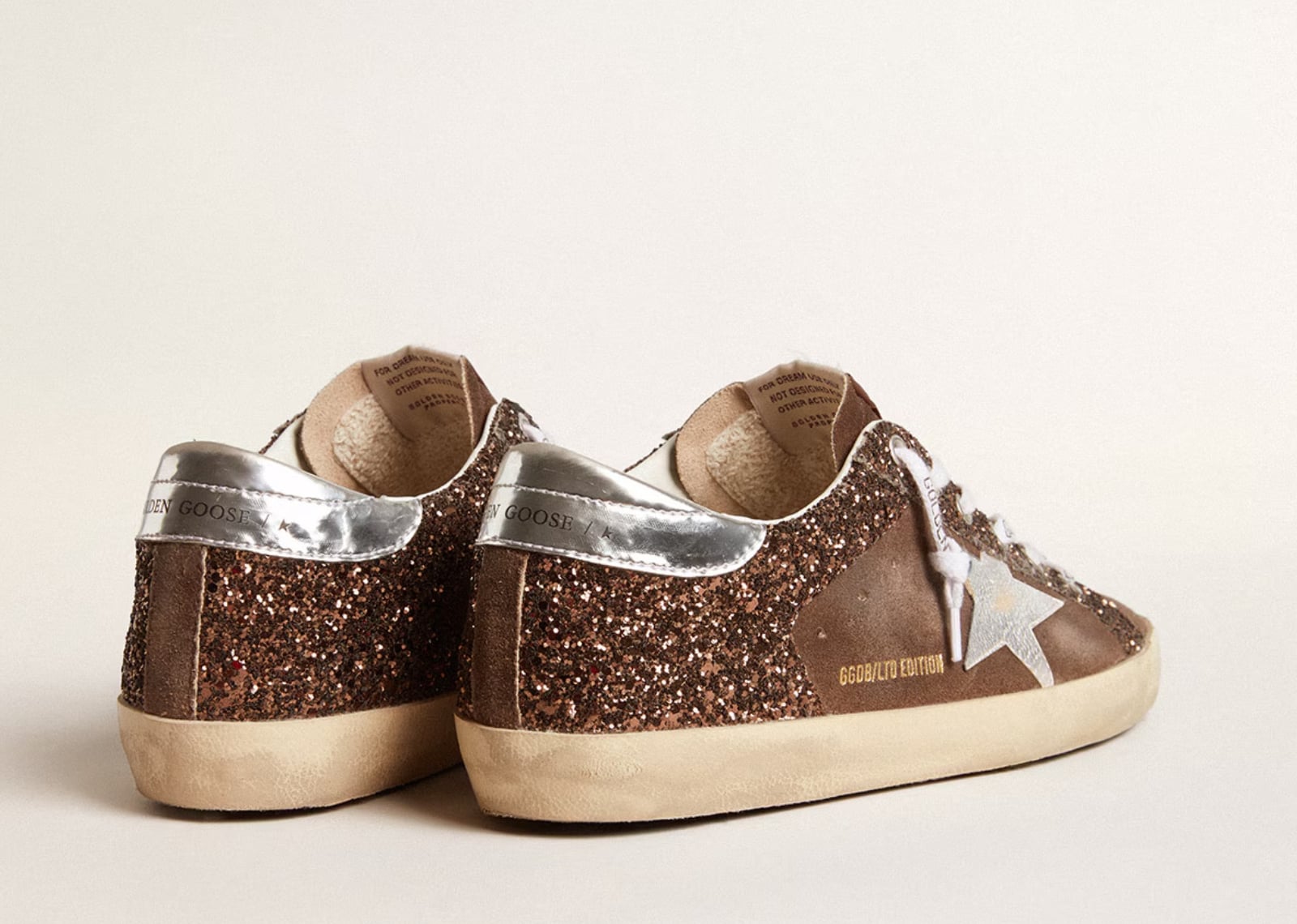 Golden Goose Super-Star Brown Glitter Brown Suede (W) 2