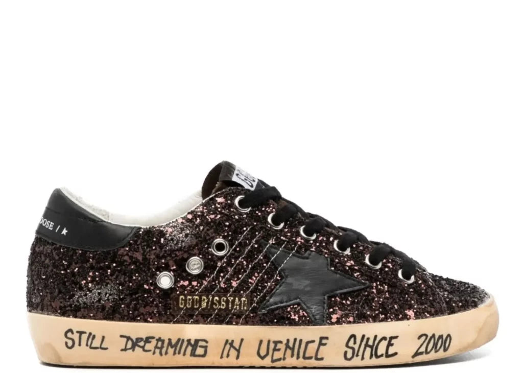 Golden Goose Super-Star Dark Brown Glitter (W) 4
