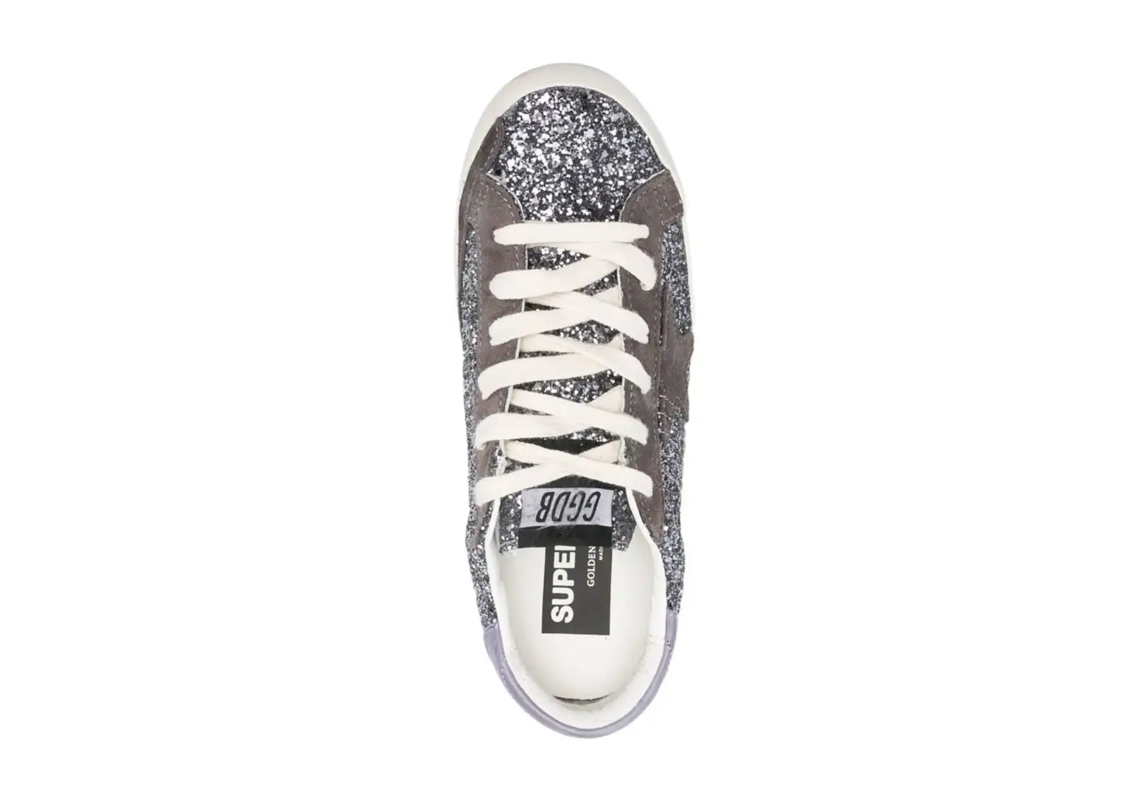 Golden Goose Super-Star Glitter Brown Star Lilac Heel Tab (W) 4
