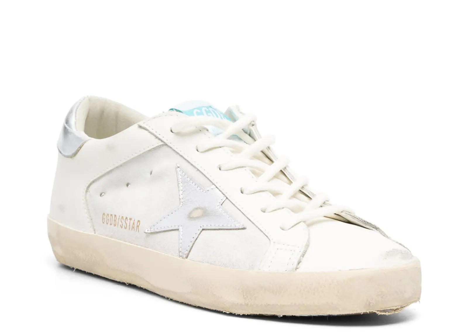 Golden Goose Super-Star Off White Silver Gold Star Heel (W) 2