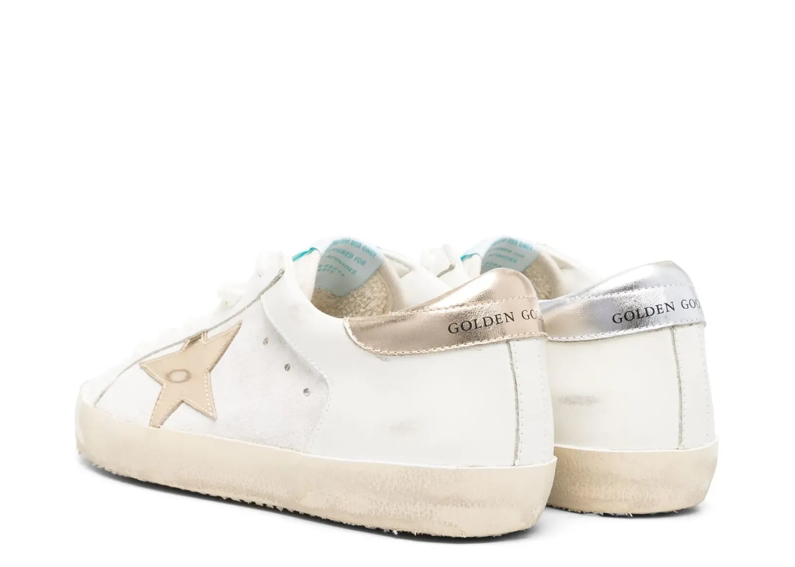 Golden Goose Super-Star Off White Silver Gold Star Heel (W) 3