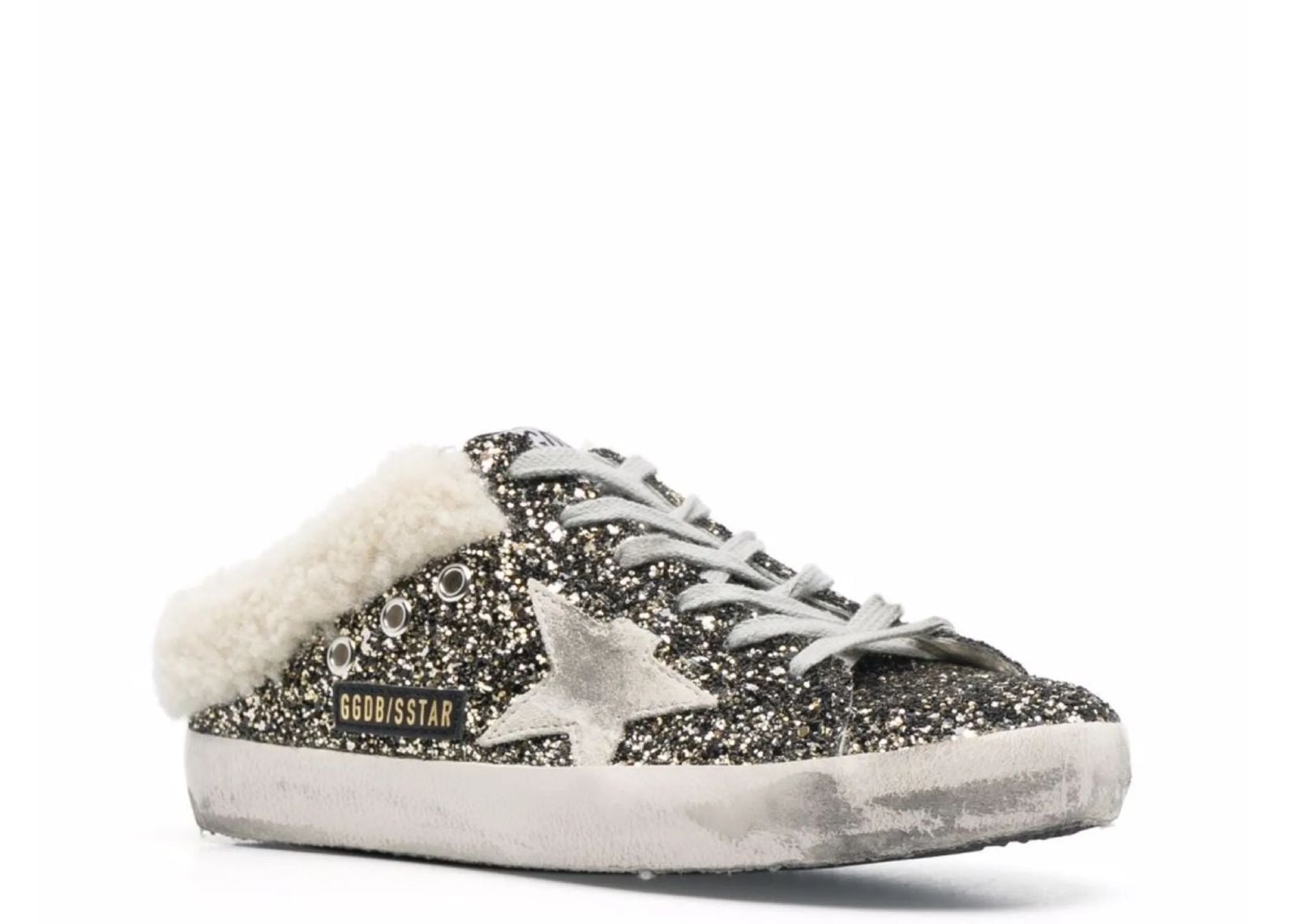 Golden Goose Super-Star Sabot Glitter Shearling (W) 2