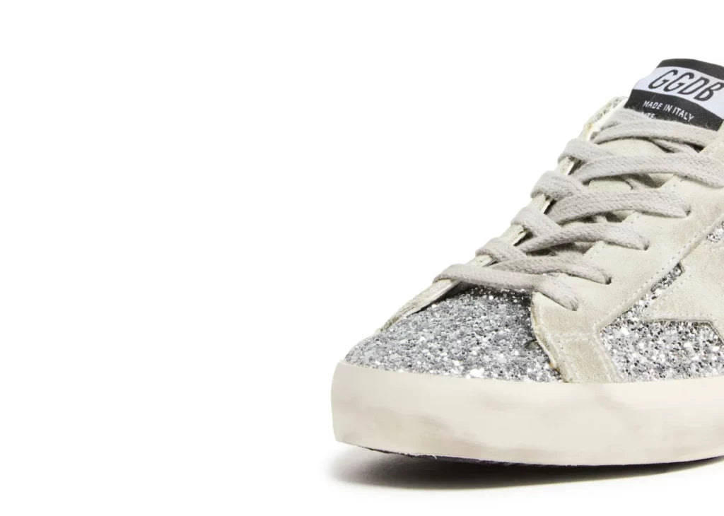 Golden Goose Super-Star Silver Glitter Ice Gray (W) 15
