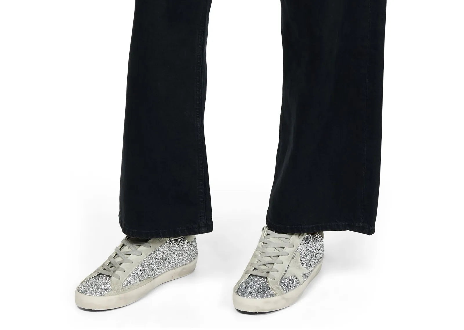 Golden Goose Super-Star Silver Glitter Ice Gray (W) 4