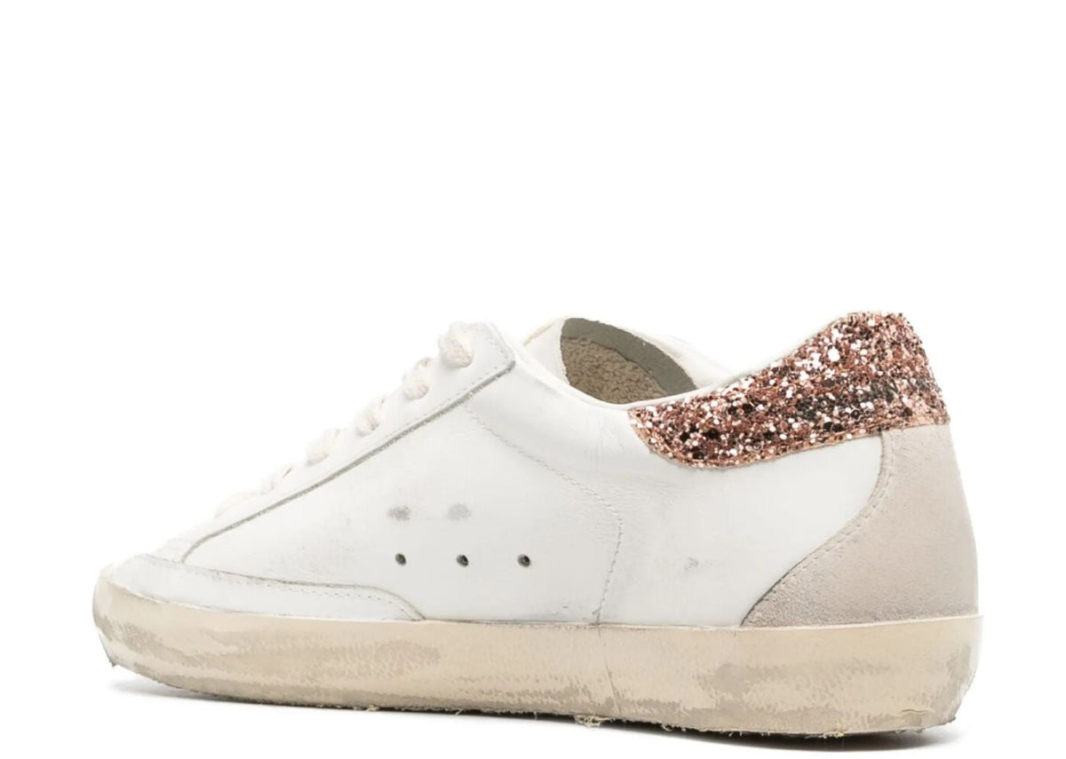 Golden Goose Super-Star Suede Star Peach Pink Glitter Heel Tab (W) 3
