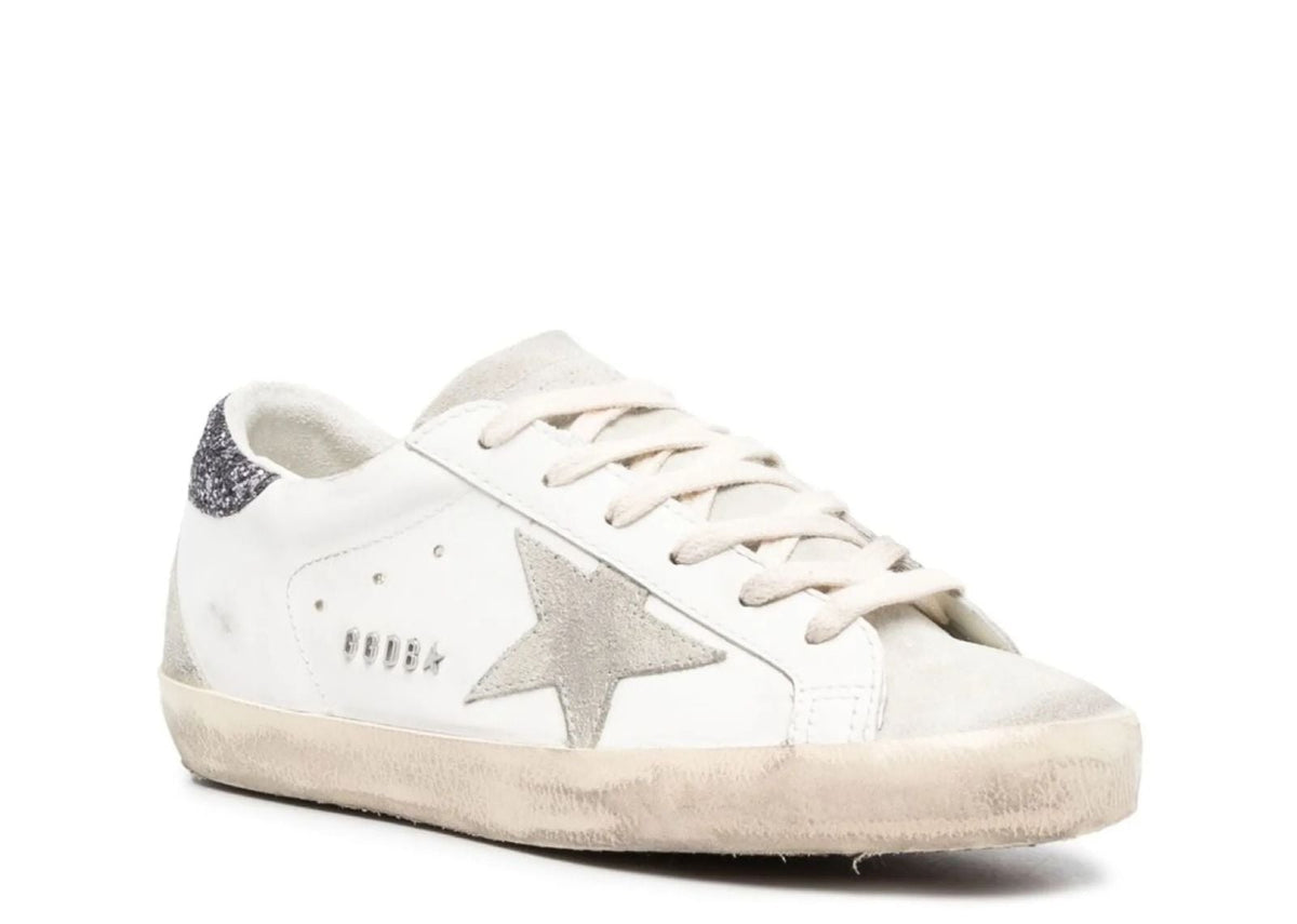 Golden Goose Super-Star White Dark Grey Glitter (W) 2