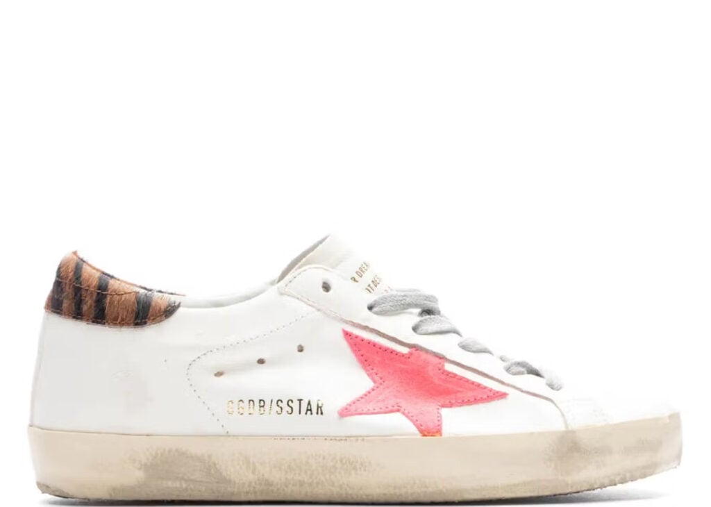 Golden Goose Super-Star White Fluorescent Red Zebra (W) 2