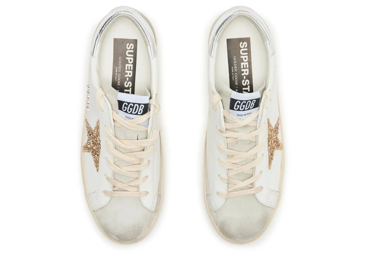 Golden Goose Super-Star White Ice Gray Gold Glitter (W) 5