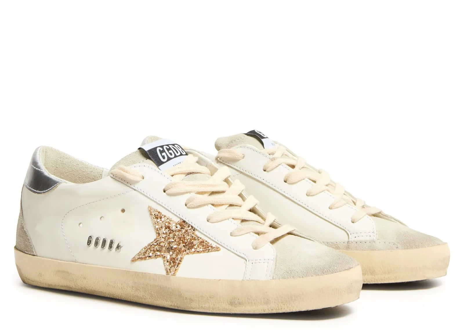 Golden Goose Super-Star White Ice Gray Gold Glitter (W) 2