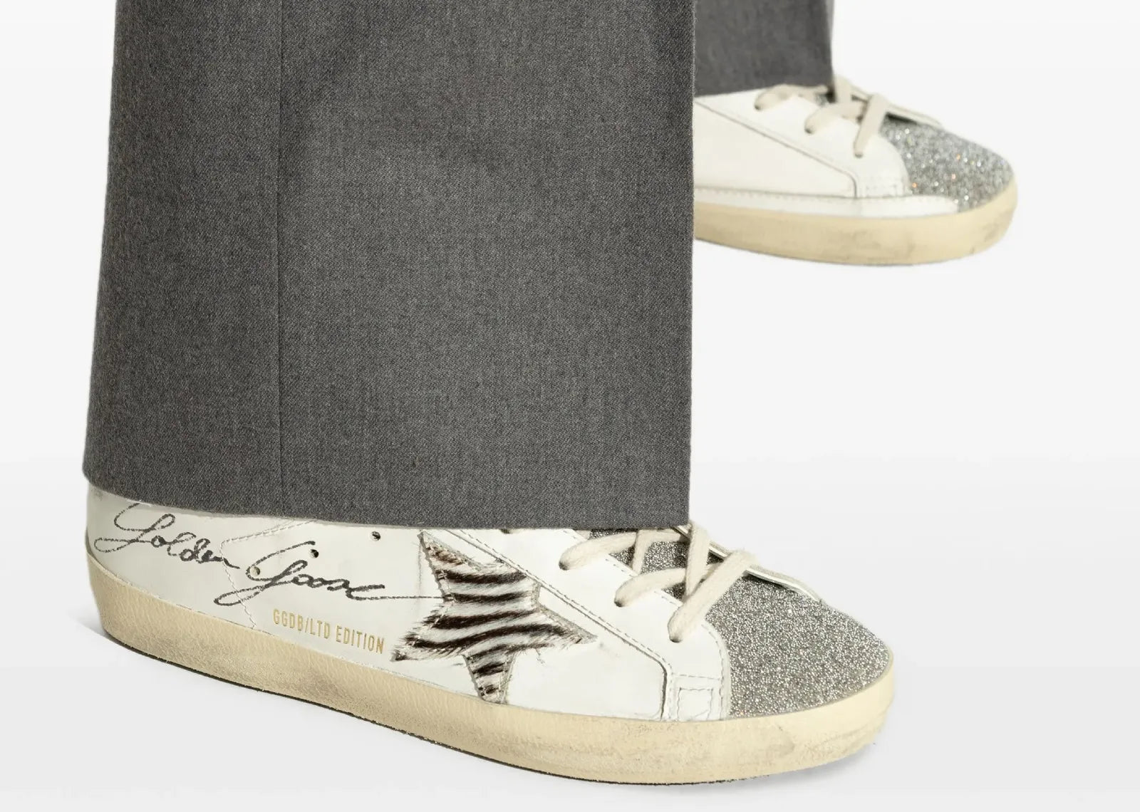 Golden Goose Super-Star White Leather Glitter LTD Edition (W) 4