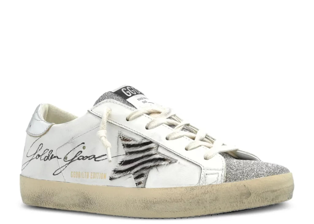 Golden Goose Super-Star White Leather Glitter LTD Edition (W) 6
