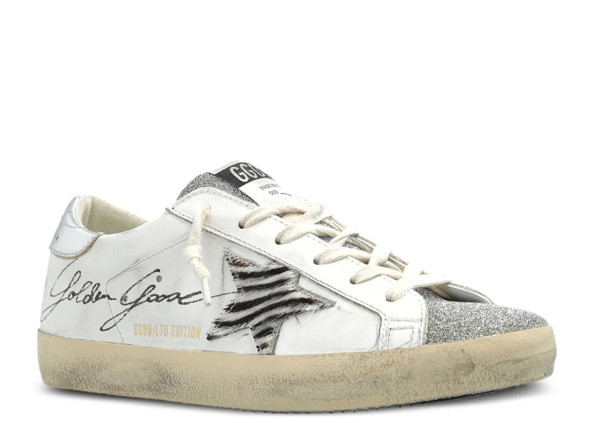 Golden Goose Super-Star White Leather Glitter LTD Edition (W) 2