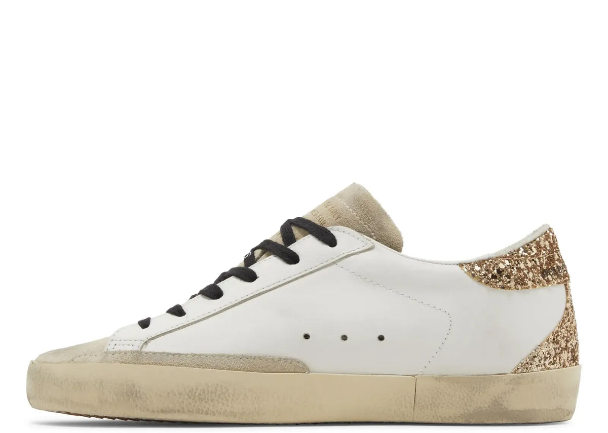 Golden Goose Super-Star White Leather Multicolor Glitter Star Heel (W) 2