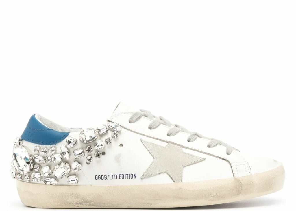 Golden Goose Super-Star White Swarovski Stone (W) 8